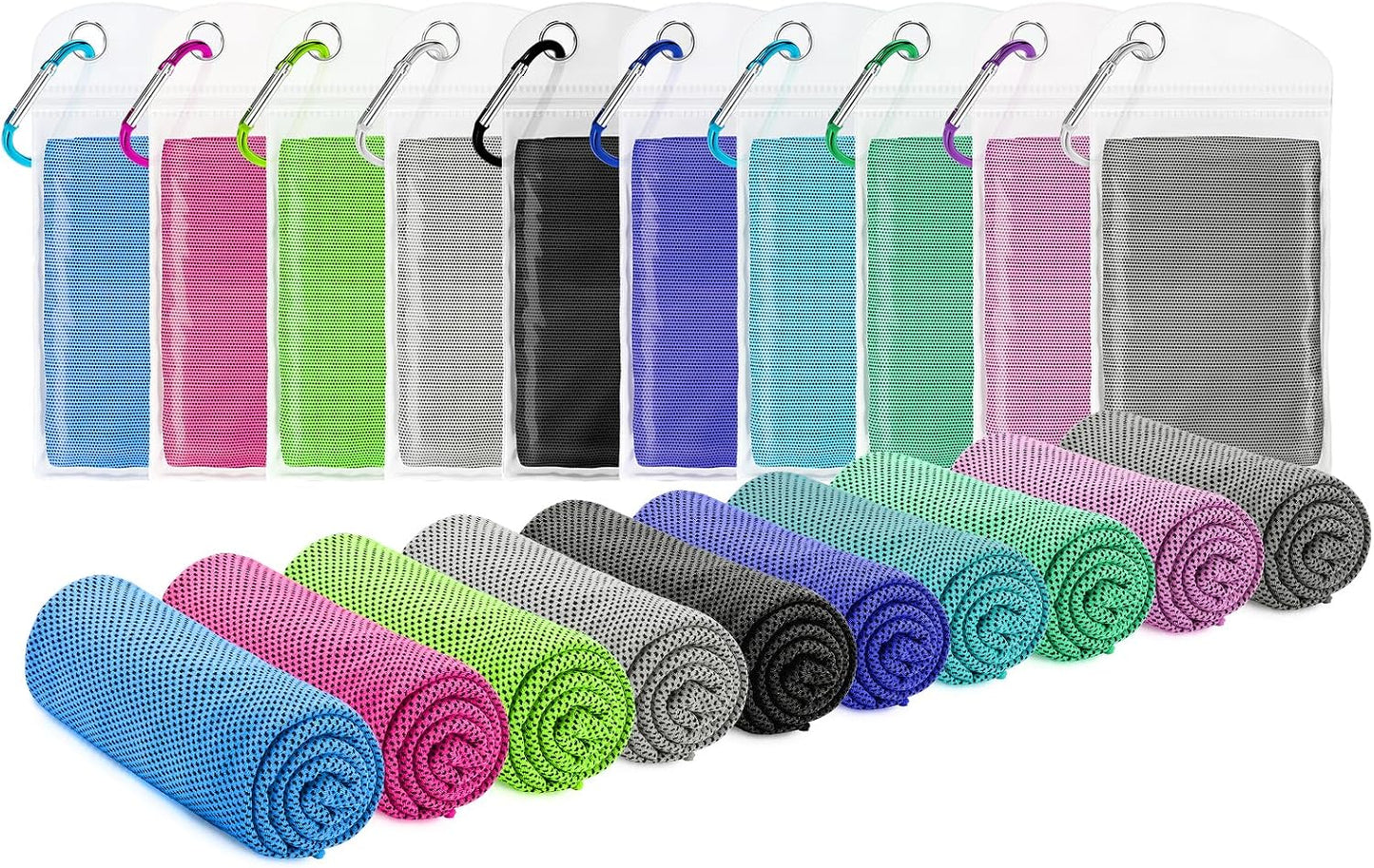 6 Pack Cooling Towel for Neck and face(40"x12"), Cooling Neck Wraps, Cooling Rags, Soft Breathable Towels for Yoga, Sport, Running, Workout, Gym, Camping, Fitness, Workout & More