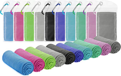 6 Pack Cooling Towel for Neck and face(40"x12"), Cooling Neck Wraps, Cooling Rags, Soft Breathable Towels for Yoga, Sport, Running, Workout, Gym, Camping, Fitness, Workout & More