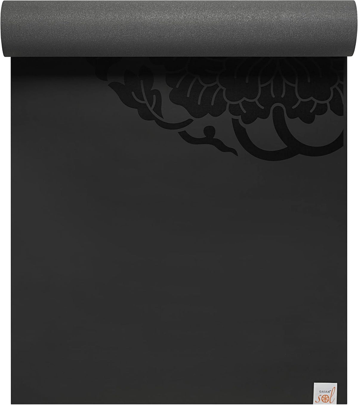 Dry-Grip Yoga Mat - 5mm Thick Non-Slip Exercise & Fitness Mat for Standard or Hot Yoga, Pilates and Floor Workouts - Cushioned Support, Non-Slip Coat - 68 x 24 Inches