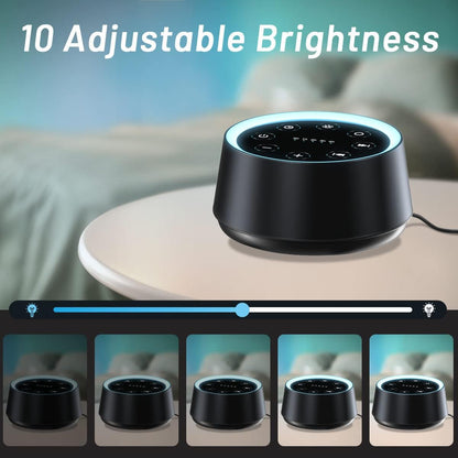 Sleep Sound Machine White Noise Machines with 30 Soothing Sounds 12 Adjustable Night Light 10 Adjustment Brightness 32 Levels of Volume 5 Timers and Memory Function Home Travel Office