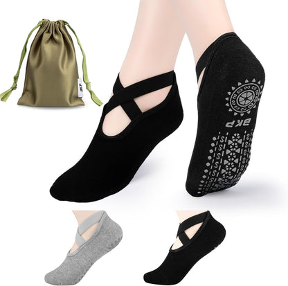 BKP Yoga Socks for Women,Pilates Socks Non Slip Grip Socks Suitable for Ballet,Plasticity,Dance,Home,Training