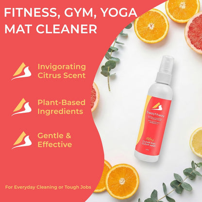 SwaytAway Fitness Mat Cleaner Concentrate – 32oz/Make 4 Gal - No-Slip No-Residue Lavender Essential Oil Formula – USA Made Aromatherapy Yoga Mat Spray for Home & Studio – Natural Cleaning Solution