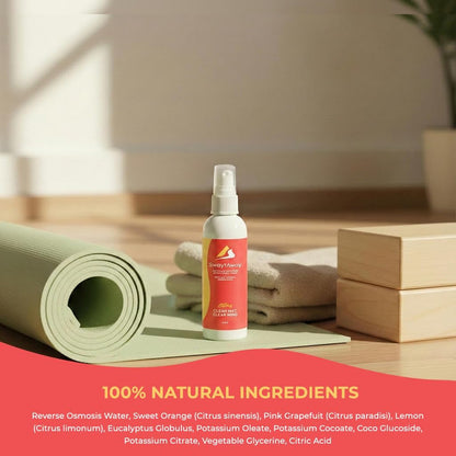 SwaytAway Fitness Mat Cleaner Concentrate – 32oz/Make 4 Gal - No-Slip No-Residue Lavender Essential Oil Formula – USA Made Aromatherapy Yoga Mat Spray for Home & Studio – Natural Cleaning Solution