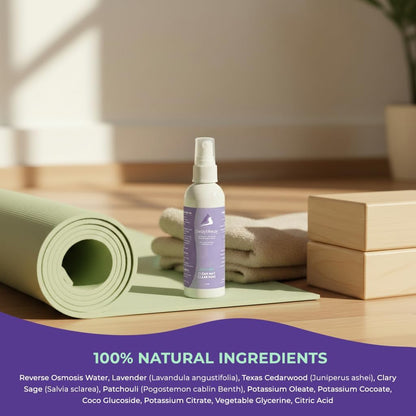 SwaytAway Fitness Mat Cleaner Concentrate – 32oz/Make 4 Gal - No-Slip No-Residue Lavender Essential Oil Formula – USA Made Aromatherapy Yoga Mat Spray for Home & Studio – Natural Cleaning Solution