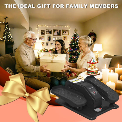 Under Desk Elliptical Machine, Electric Elliptical Leg Exerciser for Senior, Quiet and Compact Electric Seated Pedal Exerciser for Home with Monitor, Remote Control and 12 Adjustable Speeds