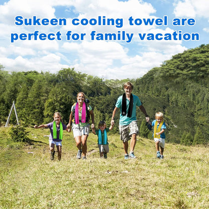 4 Pack Cooling Towels (40"x12") for Neck and Face Instant Cooling