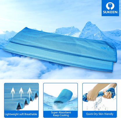 4 Pack Cooling Towels (40"x12") for Neck and Face Instant Cooling