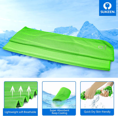 4 Pack Cooling Towels (40"x12") for Neck and Face Instant Cooling