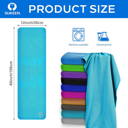4 Pack Cooling Towels (40"x12") for Neck and Face Instant Cooling