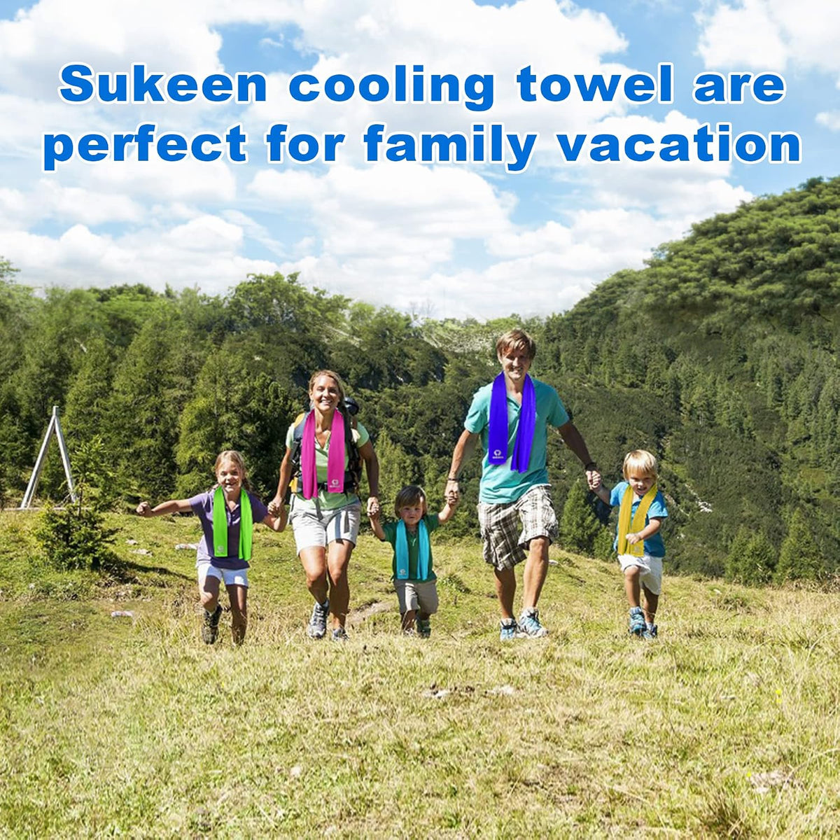4 Pack Cooling Towels (40"x12") for Neck and Face Instant Cooling