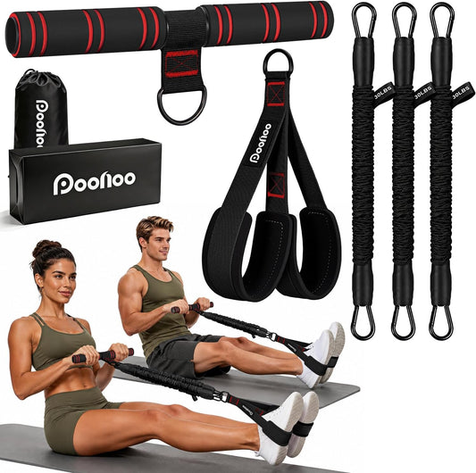 Upgraded Foot Pedal Resistance Band with Handle, Adjustable Tension Rope for Home Gym, Multifunctional Anti-Snap Exercise Equipment for Women & Men, Workout for Arms, Legs & Core/Abs Strength