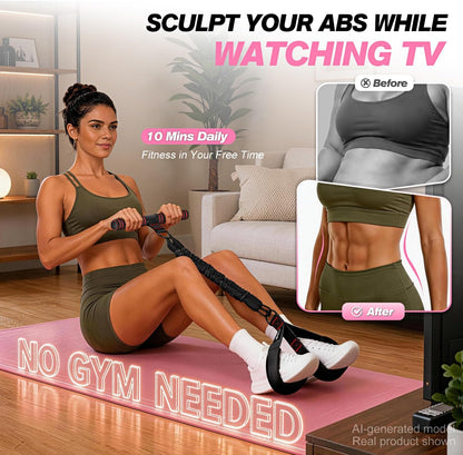 Upgraded Foot Pedal Resistance Band with Handle, Adjustable Tension Rope for Home Gym, Multifunctional Anti-Snap Exercise Equipment for Women & Men, Workout for Arms, Legs & Core/Abs Strength