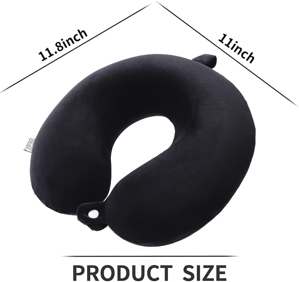 Travel Pillow 100% Pure Comfortable U Shape Memory Foam Pillows Neck and Head Support Portable Travel Neck Pillow Suitable for Planes Airplane for Traveling,Train,Self-Drivingng Car,(Grey)