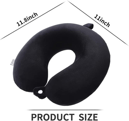 Travel Pillow 100% Pure Comfortable U Shape Memory Foam Pillows Neck and Head Support Portable Travel Neck Pillow Suitable for Planes Airplane for Traveling,Train,Self-Drivingng Car,(Grey)