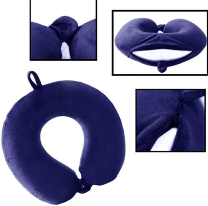 Travel Pillow 100% Pure Comfortable U Shape Memory Foam Pillows Neck and Head Support Portable Travel Neck Pillow Suitable for Planes Airplane for Traveling,Train,Self-Drivingng Car,(Grey)