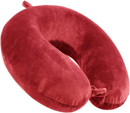 Travel Pillow 100% Pure Comfortable U Shape Memory Foam Pillows Neck and Head Support Portable Travel Neck Pillow Suitable for Planes Airplane for Traveling,Train,Self-Drivingng Car,(Grey)
