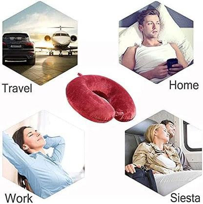 Travel Pillow 100% Pure Comfortable U Shape Memory Foam Pillows Neck and Head Support Portable Travel Neck Pillow Suitable for Planes Airplane for Traveling,Train,Self-Drivingng Car,(Grey)