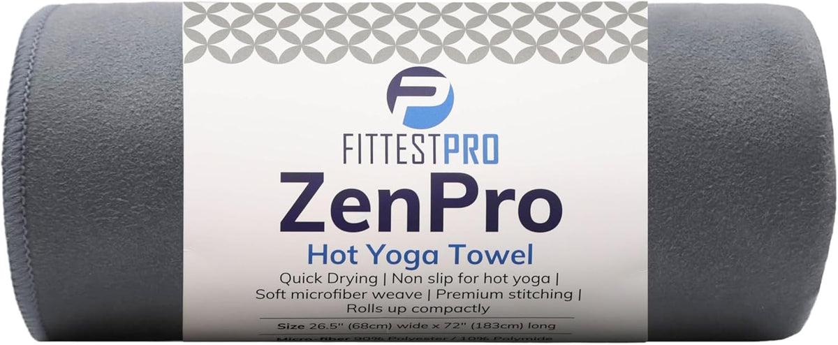 Non-Slip Hot Yoga Towel with Super-Absorbent Soft Suede Microfiber in Many Colors, for Bikram Pilates and Yoga Mats. (72.00 x 26.50) Frosted Blue