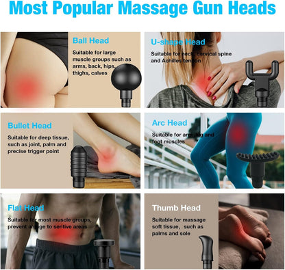 Massage Gun Attachments for Hypervolt Go, Upgraded 15 PCS Massager Heads to Meet Different Needs for Deep Tissue Muscle Massage Gun, Plug-n-Play MassageGun Accessories Easy to Use.