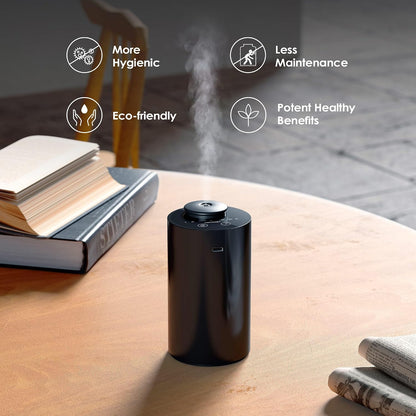 AN8 Waterless Essential Oil Diffuser Starter Kit, Black