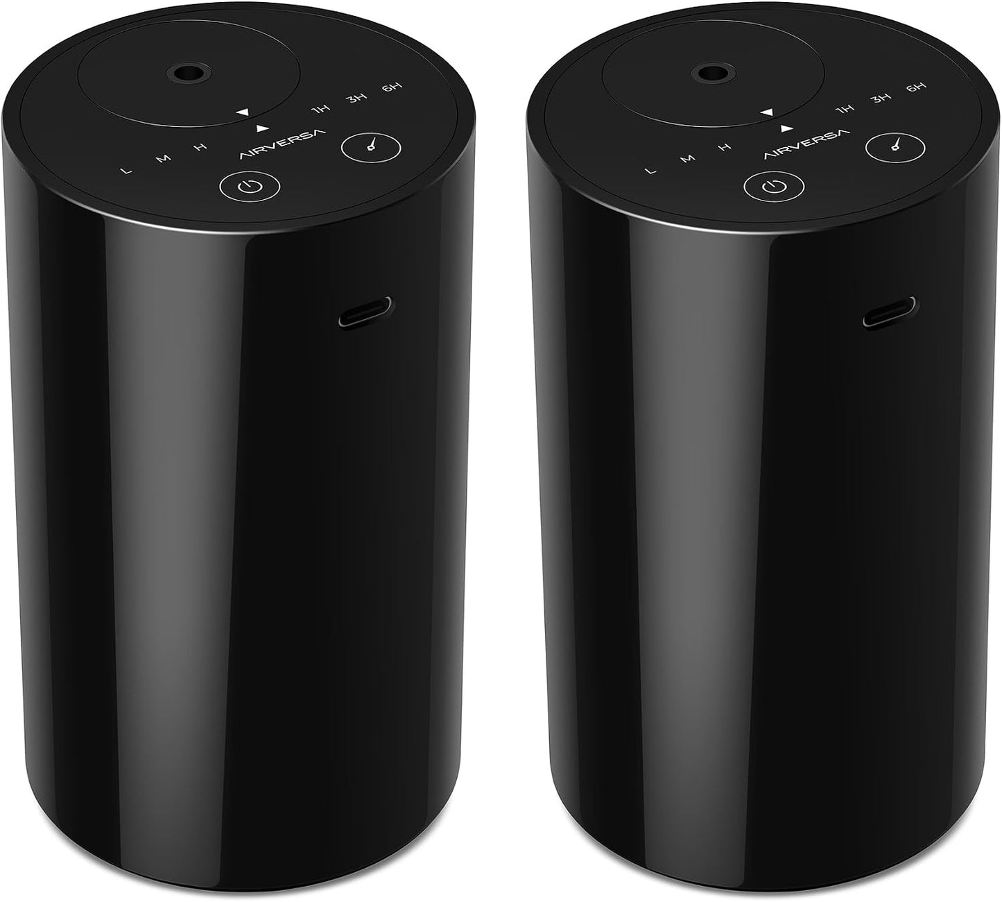AN8 Waterless Essential Oil Diffuser Starter Kit, Black