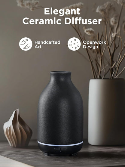 150ml Ceramic Essential Oil Diffusers for Home Humifidier, White