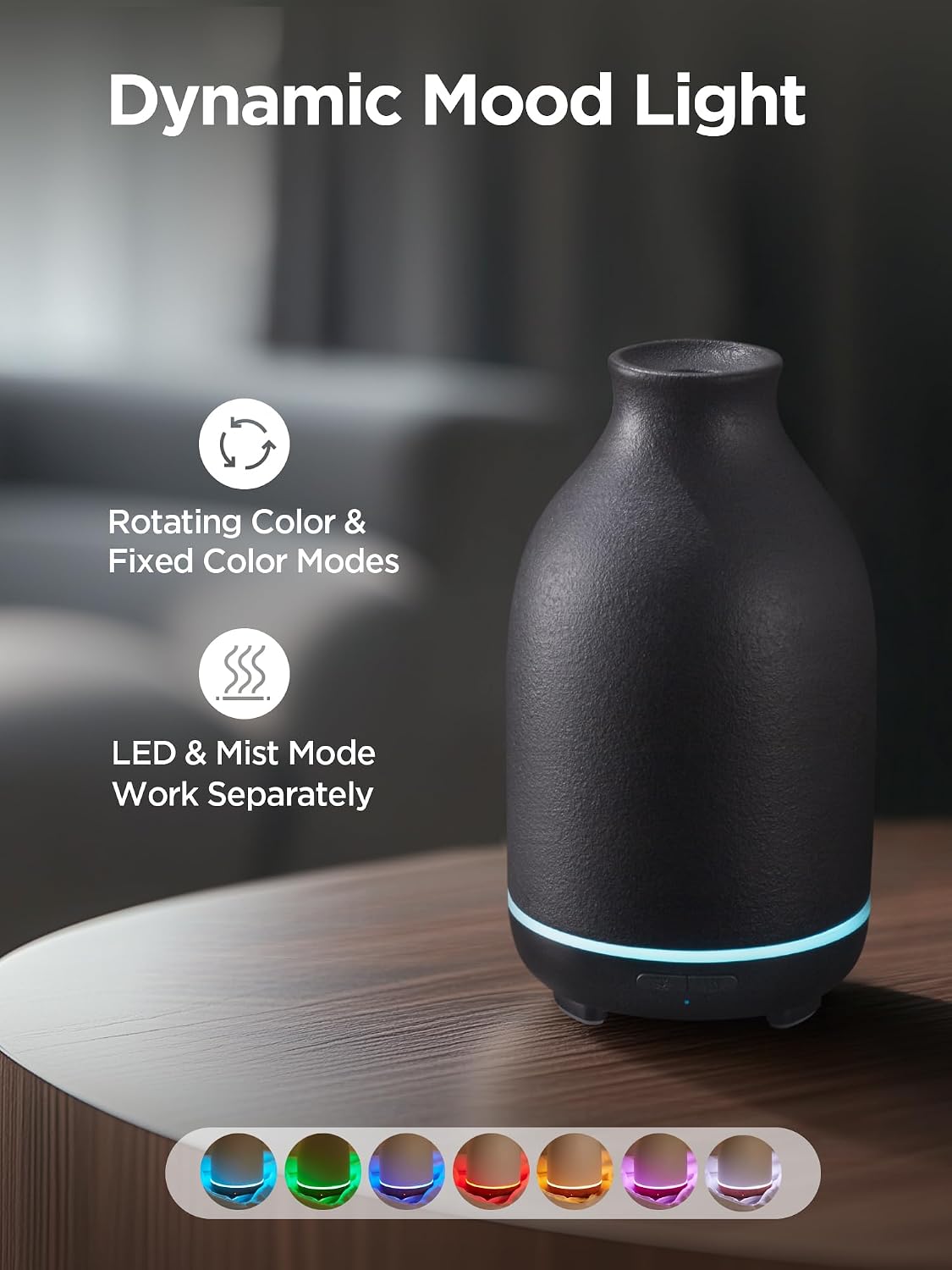 150ml Ceramic Essential Oil Diffusers for Home Humifidier, White