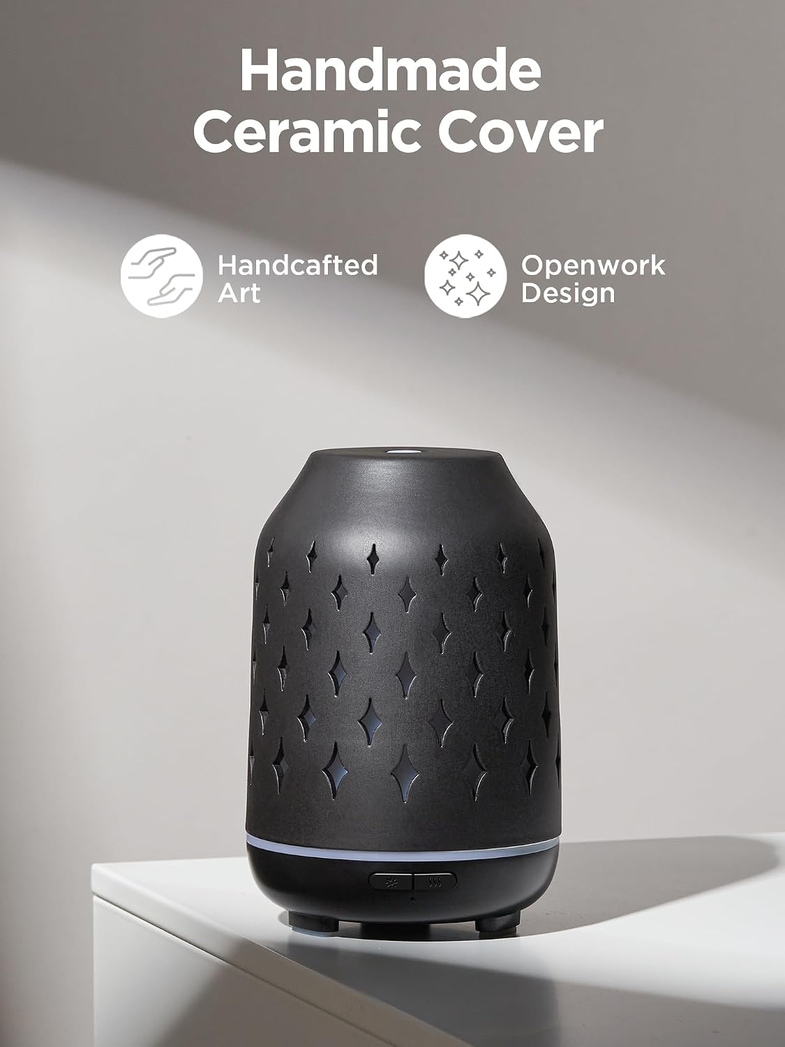 150ml Ceramic Essential Oil Diffusers for Home Humifidier, White
