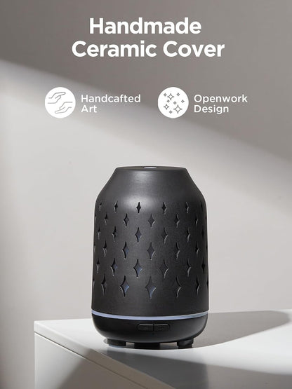 150ml Ceramic Essential Oil Diffusers for Home Humifidier, White