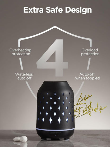 150ml Ceramic Essential Oil Diffusers for Home Humifidier, White
