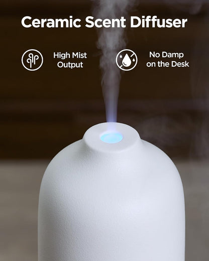 150ml Ceramic Essential Oil Diffusers for Home Humifidier, White
