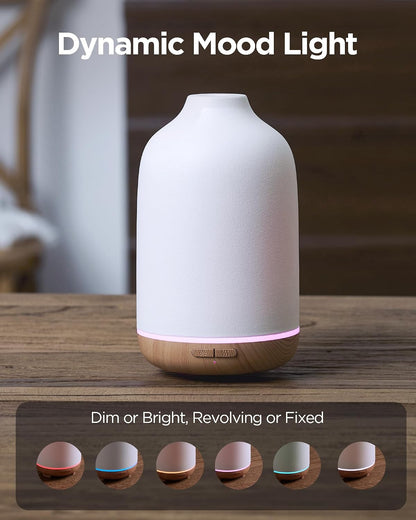 150ml Ceramic Essential Oil Diffusers for Home Humifidier, White