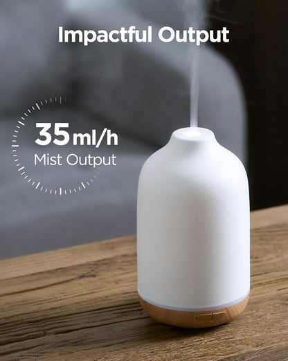 150ml Ceramic Essential Oil Diffusers for Home Humifidier, White