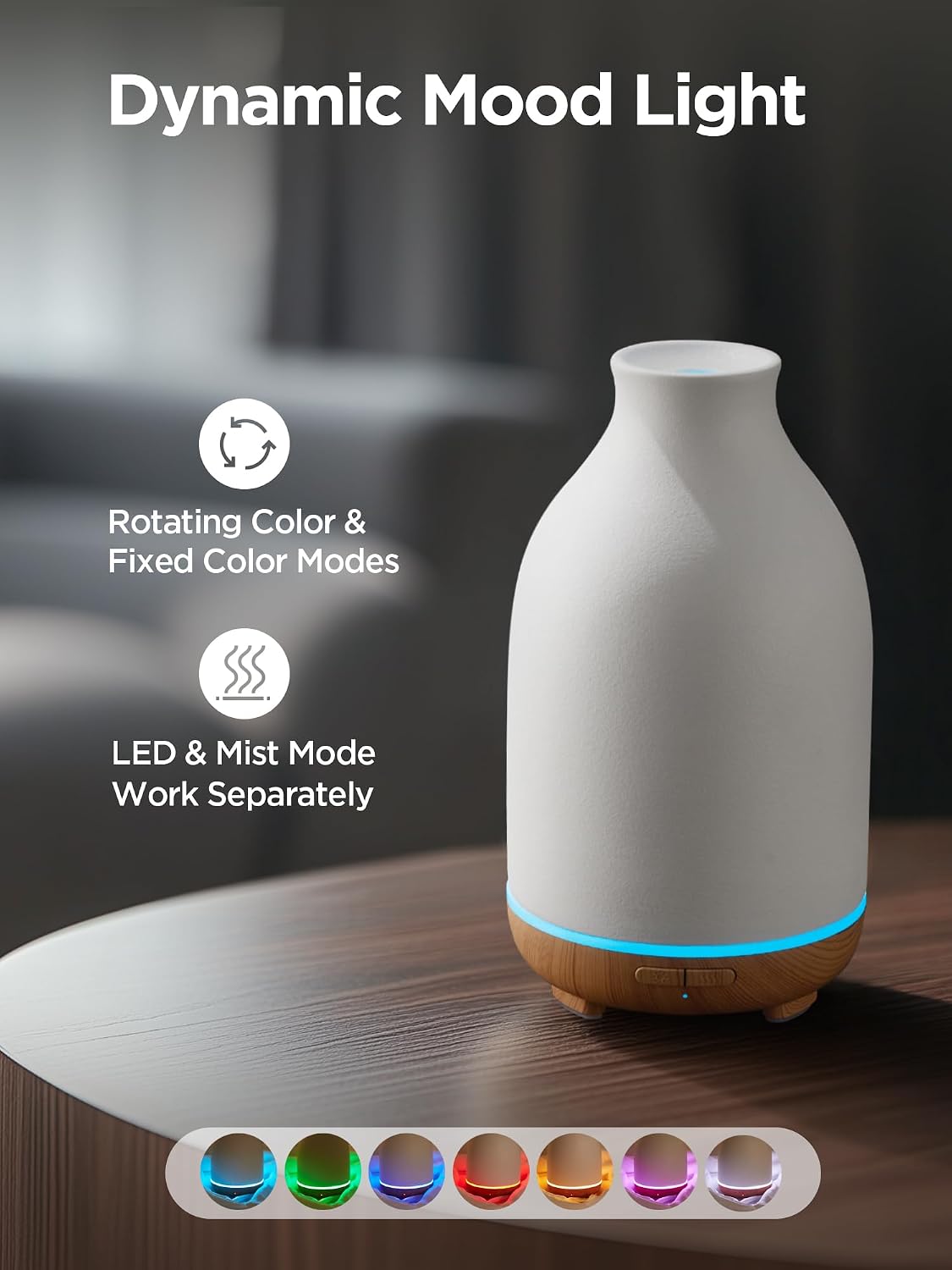150ml Ceramic Essential Oil Diffusers for Home Humifidier, White