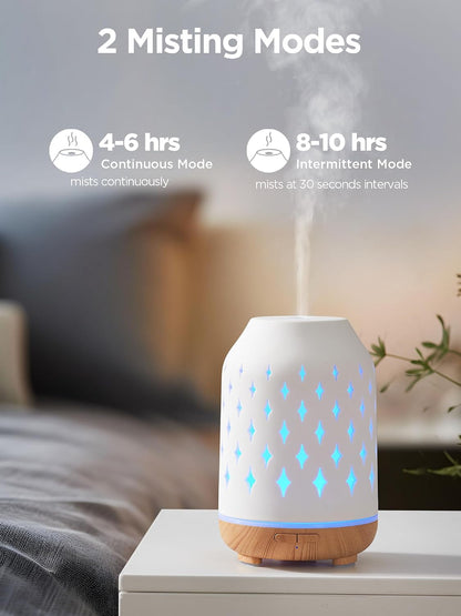 150ml Ceramic Essential Oil Diffusers for Home Humifidier, White