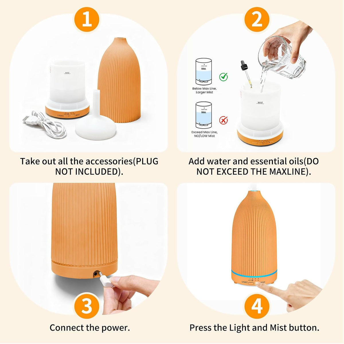150mL Essential Oil Diffusers for Home Aromatherapy Diffuser