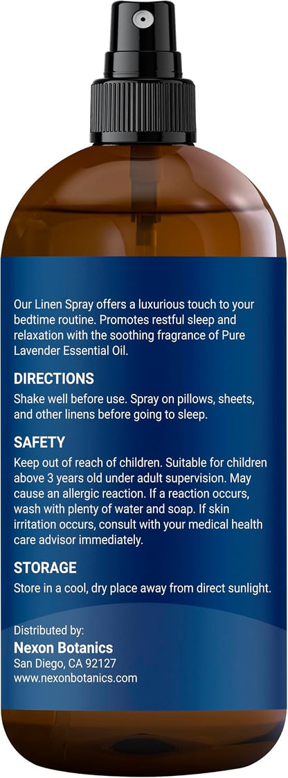 Lavender Linen Spray and Soothing Room Mist 8 fl oz with Gentle Scent