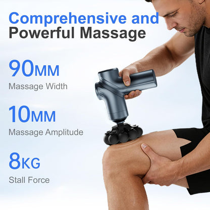 Massage Gun Deep Tissue Mini Muscle Back Massager for Pain Relief | Silent Mini Muscle Massager with 9 Massages Heads Birthday Gifts for Men Women Dad Him (Blue)
