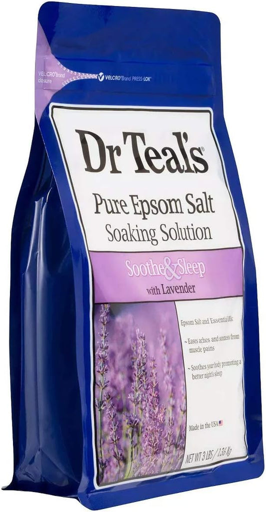 Epsom Salt 12 lb Bath Time Value Pack - 6 lb Lavender, 6 lb Eucalyptus Spearmint - Bath Time Epsom Soaking Salts