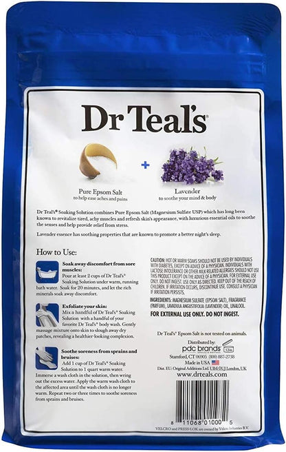 Epsom Salt 12 lb Bath Time Value Pack - 6 lb Lavender, 6 lb Eucalyptus Spearmint - Bath Time Epsom Soaking Salts
