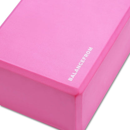 GoYoga, Set of 2 High Density Yoga Blocks, 9"x6"x4" Each