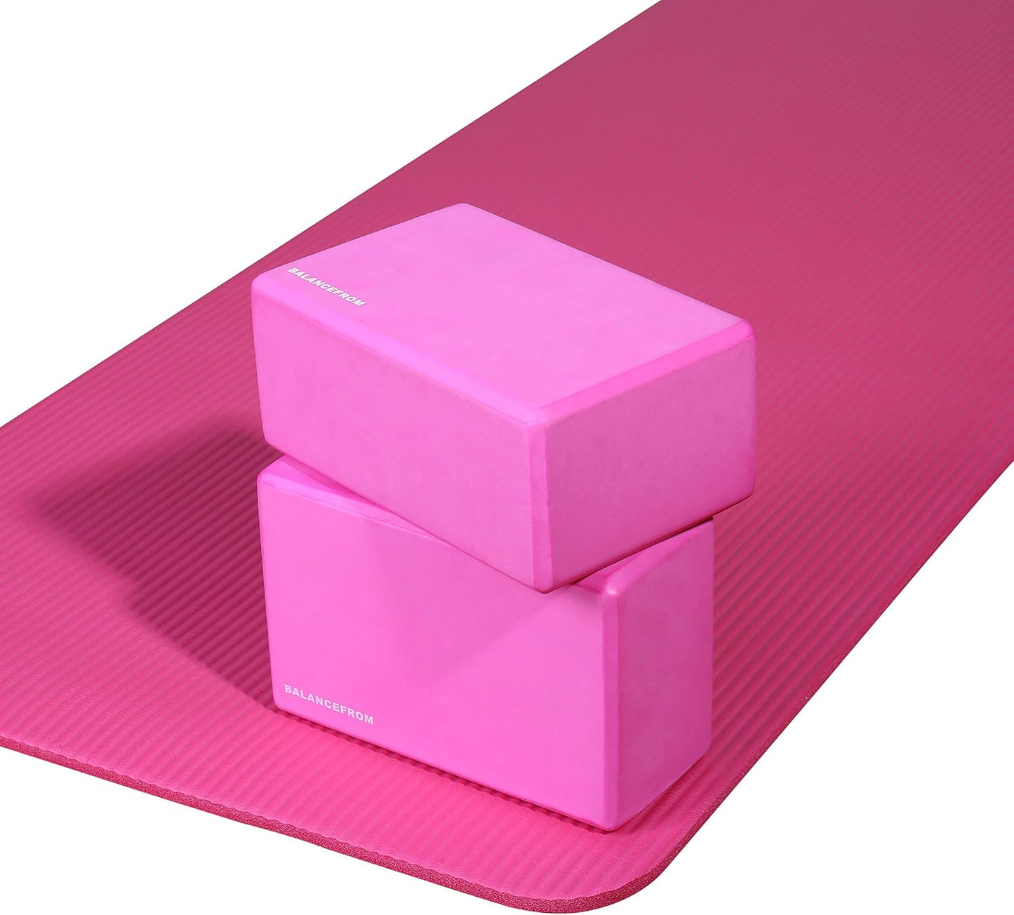 GoYoga, Set of 2 High Density Yoga Blocks, 9"x6"x4" Each