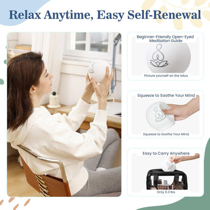 Guided Meditation Light – Meditation Aid with Rhythmic Glow for Focus, Mindfulness Tool for Calm Down Corner, Quiet Rooms, Home or Office Use