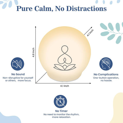 Guided Meditation Light – Meditation Aid with Rhythmic Glow for Focus, Mindfulness Tool for Calm Down Corner, Quiet Rooms, Home or Office Use