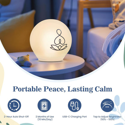 Guided Meditation Light – Meditation Aid with Rhythmic Glow for Focus, Mindfulness Tool for Calm Down Corner, Quiet Rooms, Home or Office Use