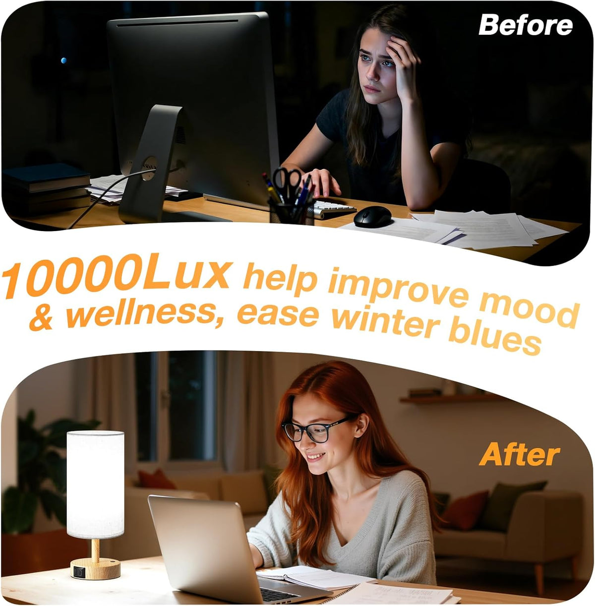 Dicoool Light Therapy Lamp 10000 Lux - Full Spectrum Sunlight Lamp, Happy Light for Seasonal Mood Boost - CRI 96+ Sun Lamp for Windowless Office, Reading, Shift Workers - Remote & Timer