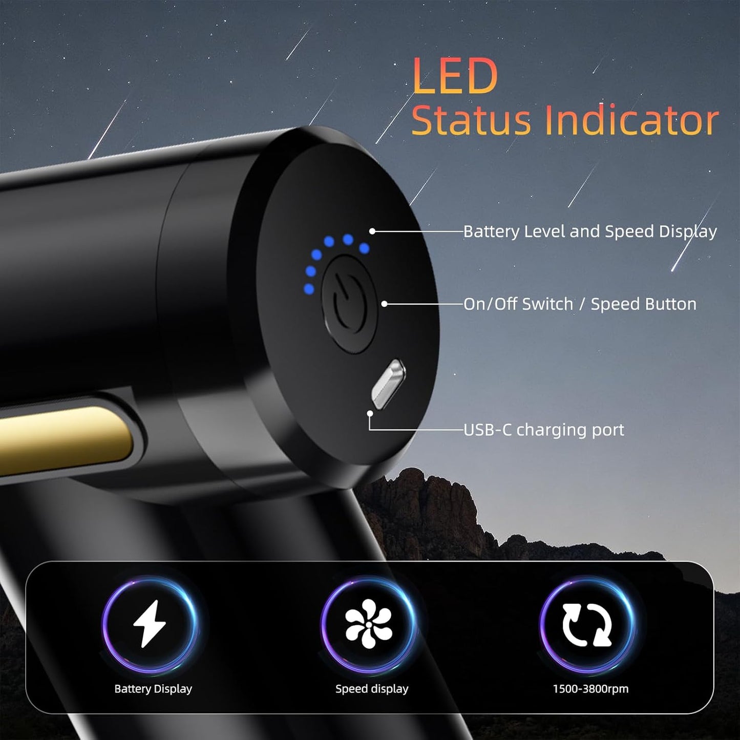 Massage Gun, Electric Massager, Suitable for Whole Body to Relieve Fatigue, Replaceable Massage Head Impact Massager, The Best Choice for Gift Giving (Black-720)