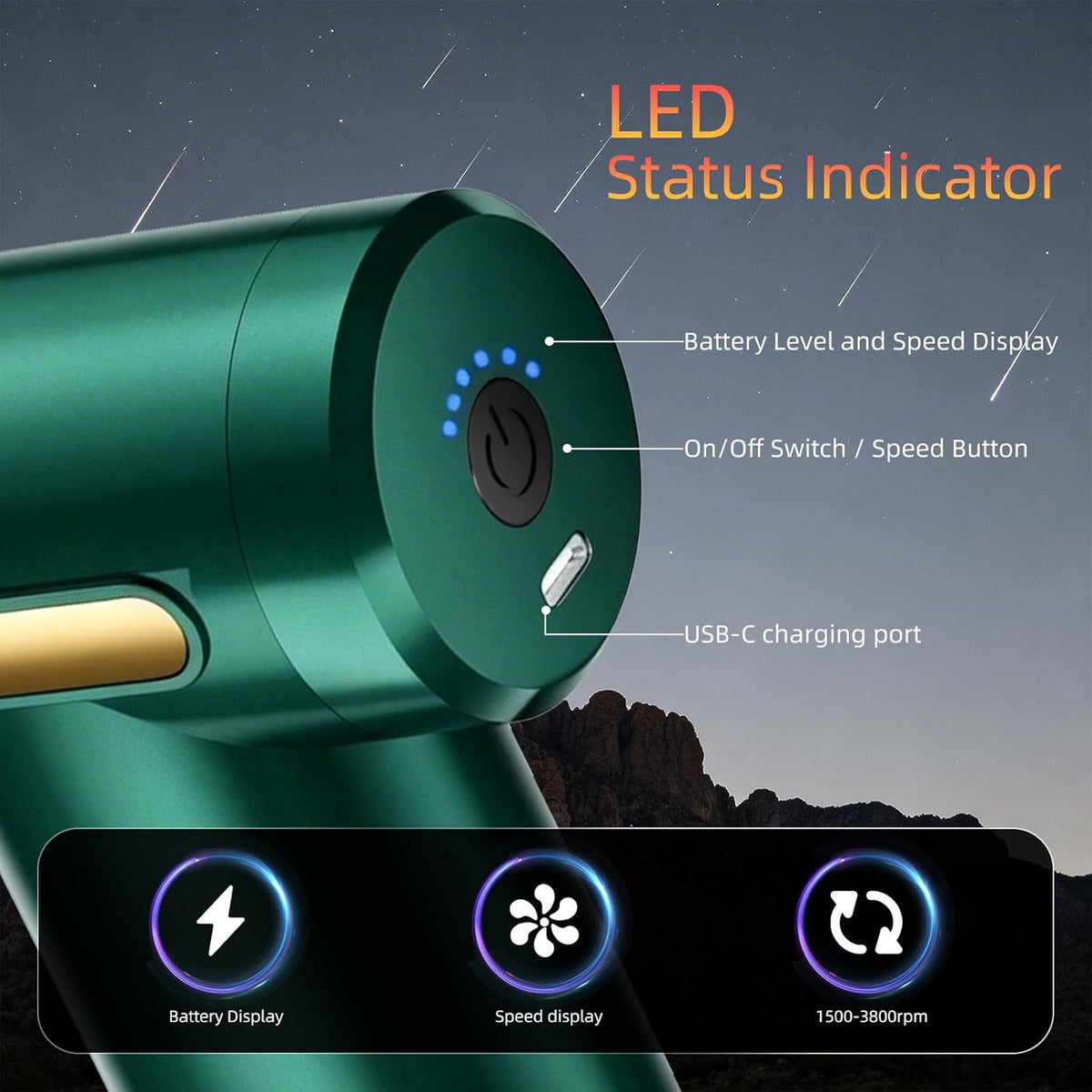 Massage Gun, Electric Massager, Suitable for Whole Body to Relieve Fatigue, Replaceable Massage Head Impact Massager, The Best Choice for Gift Giving (Black-720)