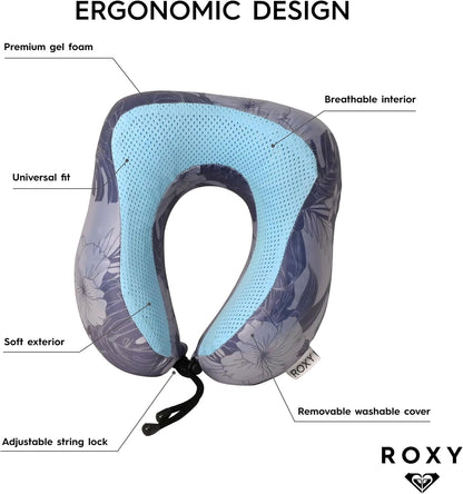 Cooling Gel Neck Pillow, Memory Foam Travel Neck Pillow for Airplane, Ergonomic Neck Support Pillow for Travel, Plane, Car & Office, Breathable Washable Cover, Pink