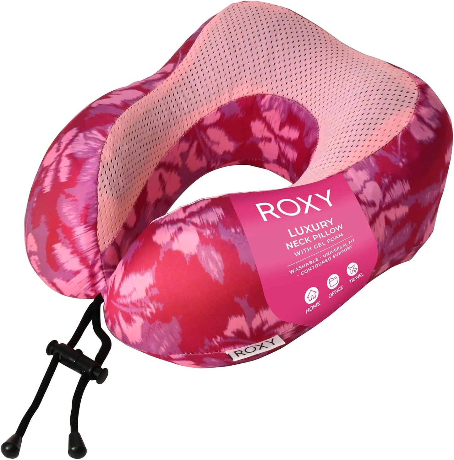 Cooling Gel Neck Pillow, Memory Foam Travel Neck Pillow for Airplane, Ergonomic Neck Support Pillow for Travel, Plane, Car & Office, Breathable Washable Cover, Pink